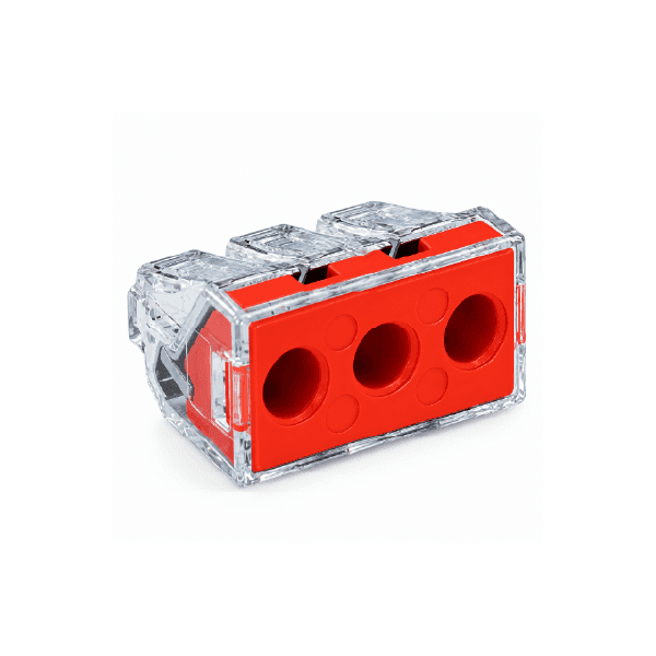 Conector de Empalme 3 vías 24A 12-18 AWG WAGO 773-173