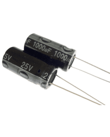 Condensador Electrolítico De 1000µF 25V 1000/25