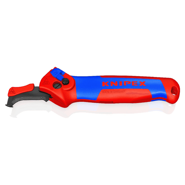 Cuchillo Pelacables con Guía de Deslizamiento y Carracal KNIPEX 1650145SB