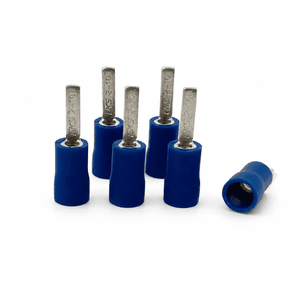 Terminal Tipo Pin Plana Aislada 14-16 AWG Azul DBV2-10