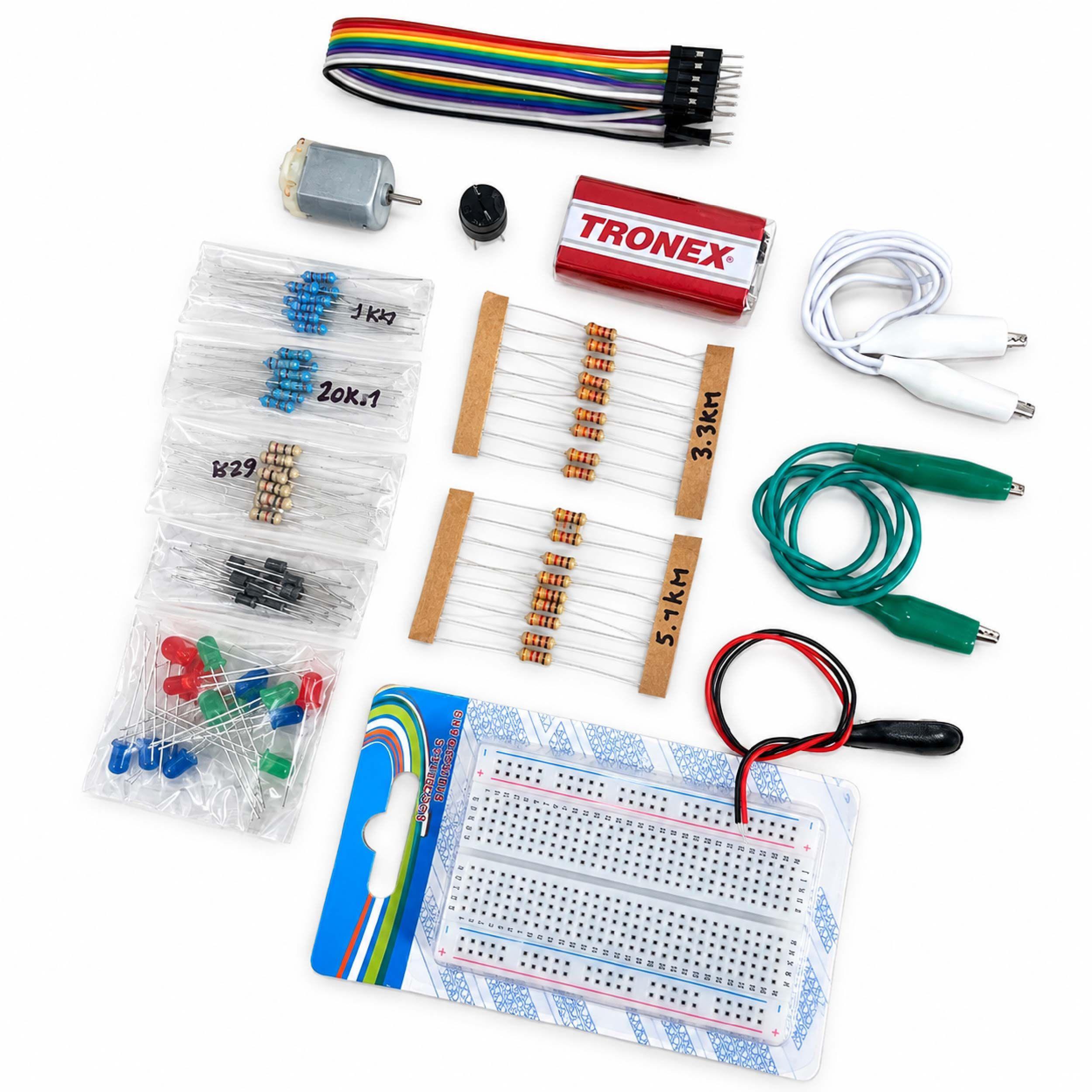 Kit de Electrónica para Prototipado y Aprendizaje KITBASICOELECTRONICA 