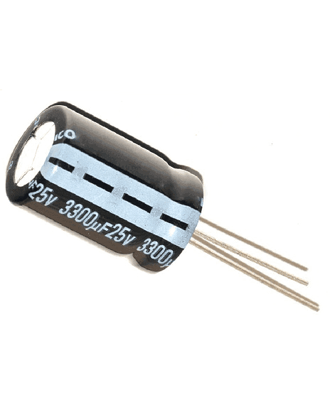 Condensador Electrolítico De 3300µF 25V 3300/25