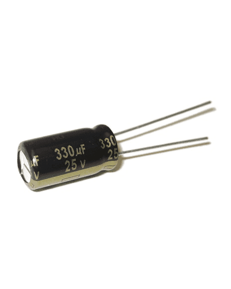 Condensador Electrolítico De 330µF 25V 330/25