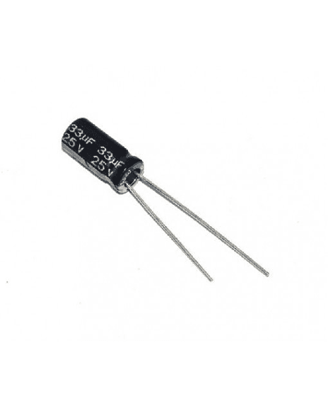 Condensador Electrolítico De 33µF 25V 33/25