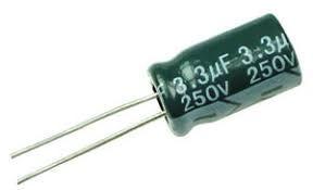 Condensador Electrolítico De 3.3µF/250V 3.3/250