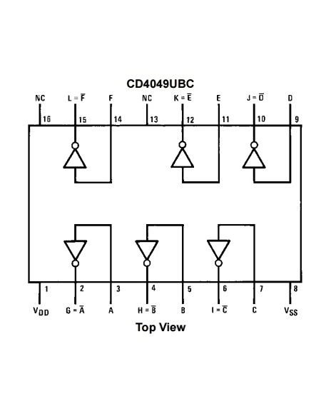Buffer De 6 Inversores Encapsulado DIP Cmos 4049
