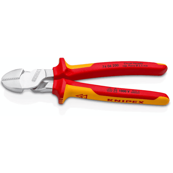 Alicate Aislado de Corte Diagonal 200 mm KNIPEX 7406200