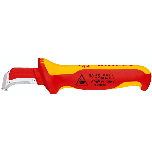 Cuchillo Pelacables con Guía de Deslizamiento KNIPEX 9855