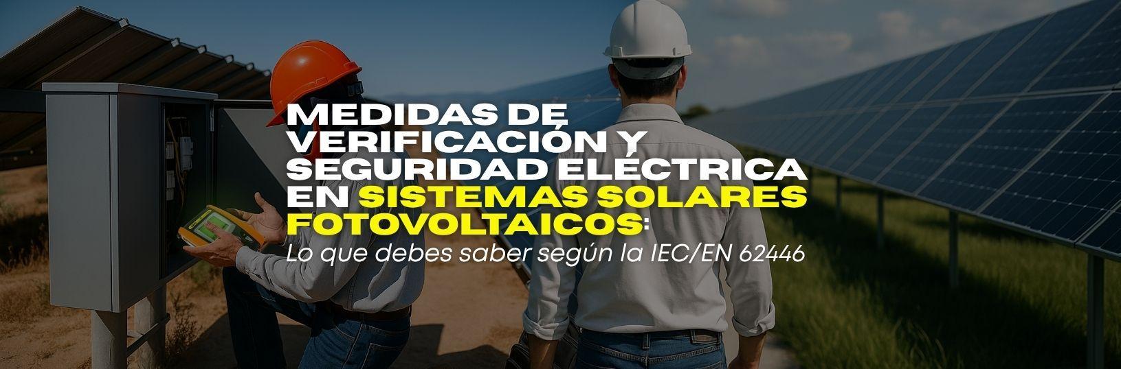 Medidas de Verificación y Seguridad Eléctrica en Sistemas Solares Fotovoltaicos: Lo que debes saber según la IEC/EN 62446