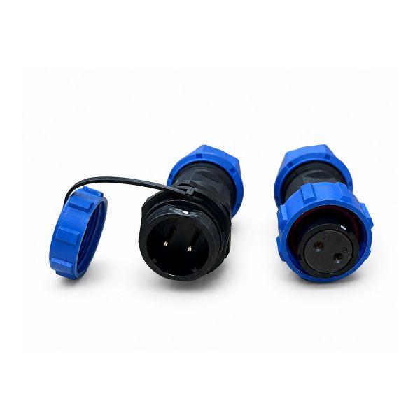 Conector Pareja Aéreo Macho SP17 2 Pines IP68 CPA17-2MH