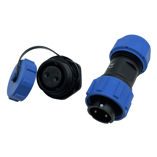 Conector Pareja Chasis Hembra SP17 2 Pines IP68 CP17-2HM