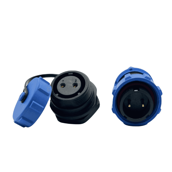 Conector Pareja Chasis Hembra SP17 2 Pines IP68 CP17-2HM