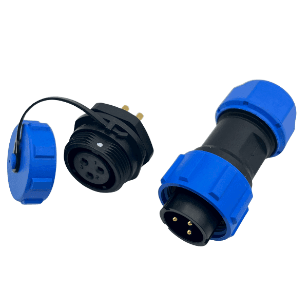 Conector Pareja Chasis Hembra SP17 3 Pines IP68 CP17-3HM