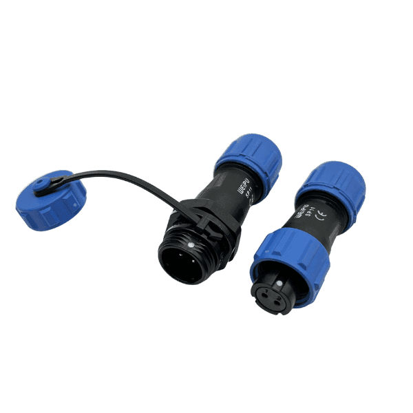 Conector Pareja Aéreo Macho SP11 2 Pines IP68 CPA11-2MH