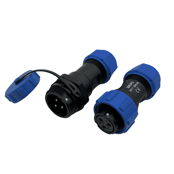 Conector Pareja Aéreo Macho SP17 3 Pines IP68 CPA17-3MH