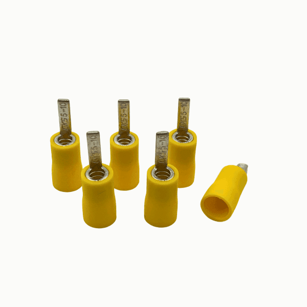 Terminal Tipo Pin Plana Aislada Awg12-10 Amarillo DBV5-10