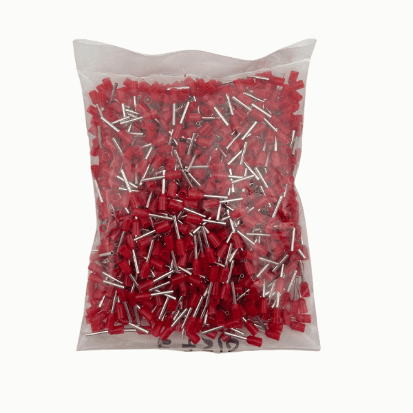 Terminal Ferrule Pin Aislada Rojo 1mm² E7510