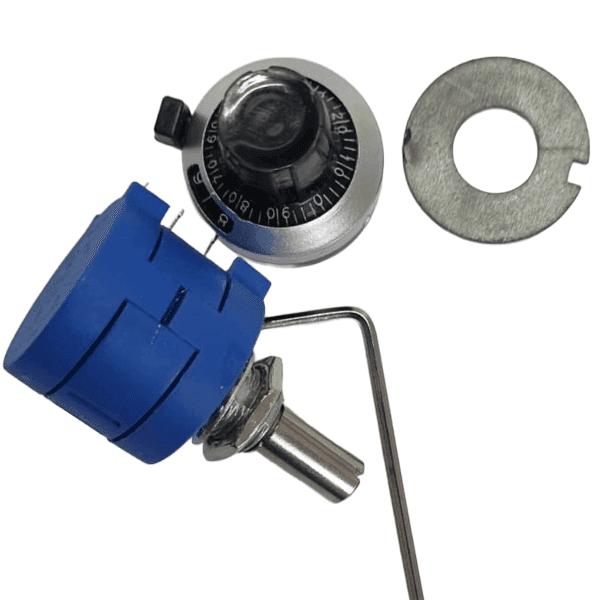 Kit Potenciómetro Bourns 3590S De 1K Ohm 10 Vueltas Con Perilla Para Ajuste Preciso KITPOT1K
