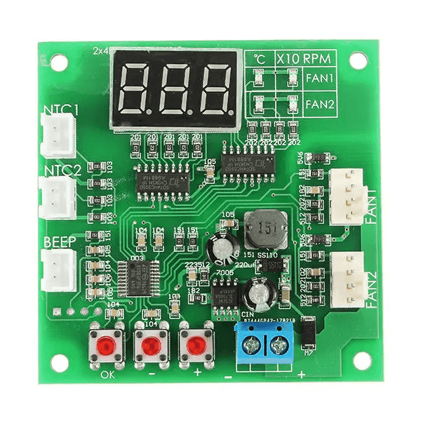 Controlador Pwm Para Ventilador De 4 Hilos Con Visualización De Temperatura Y Velocidad PWMTEMP