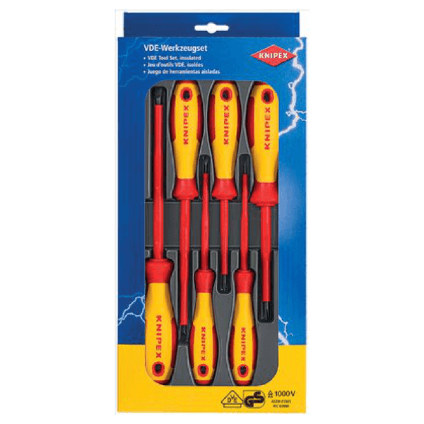 Juego de 6 Destornilladores Aislados KNIPEX 002012V01