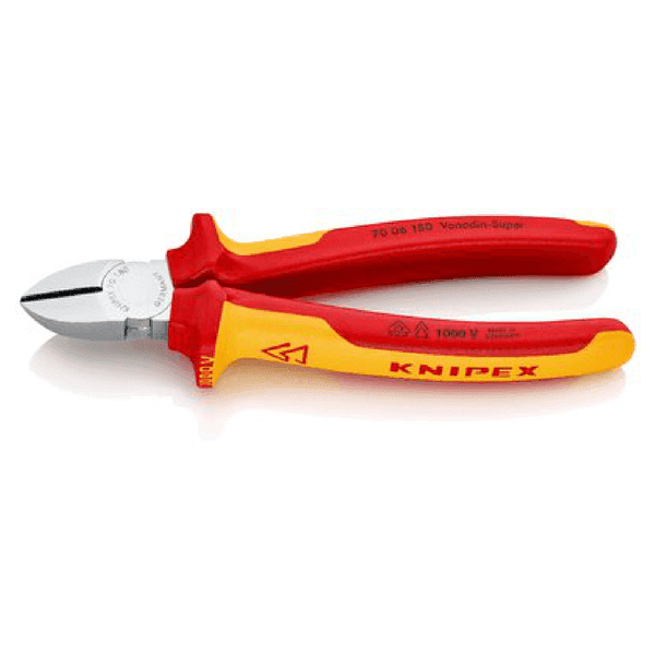 Alicate Aislado de Corte Diagonal 180 mm KNIPEX 7006180