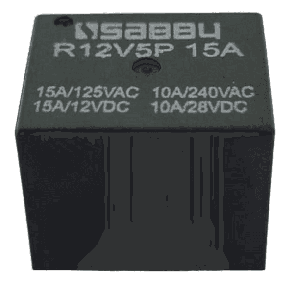 Relé Electromecánico 12Vdc/15A 5 Pines SABBY R12V5P15A
