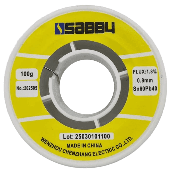 Soldadura 0.8mm Czelec x 100g con flux Sn60Pb40 SFC100g