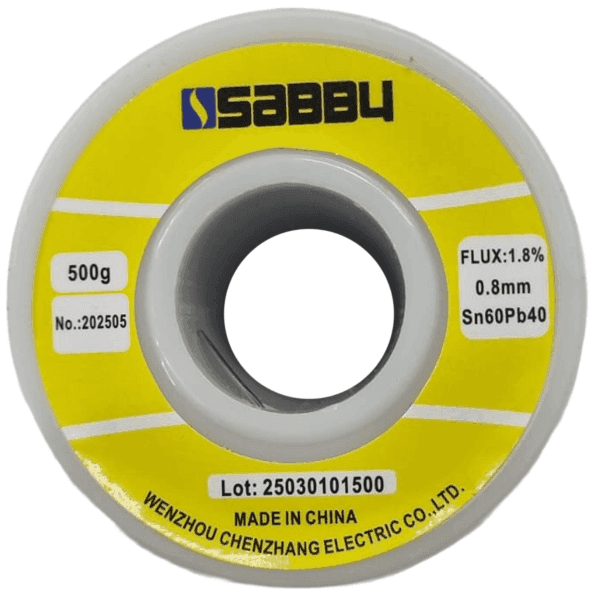 Soldadura 0.8mm Czelec x 500g con flux Sn60Pb40 SFC1LB