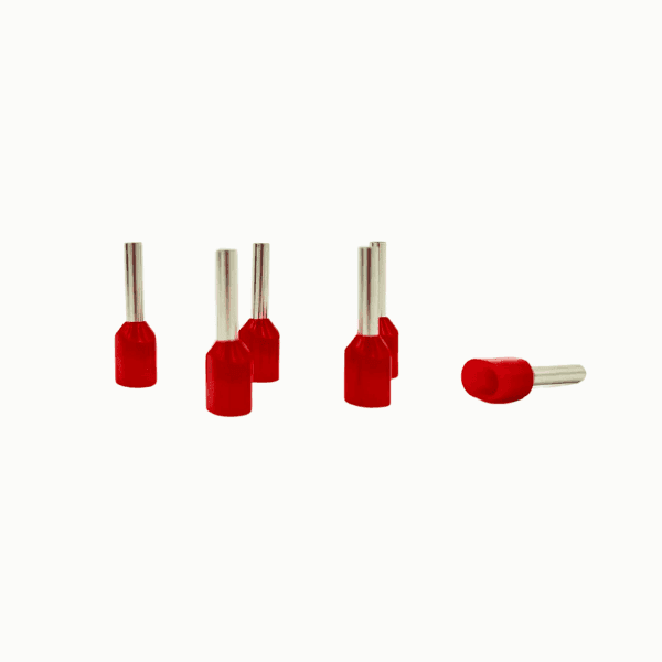 Terminal Doble Ferrule Pin Aislada Rojo 1mm² TE1010