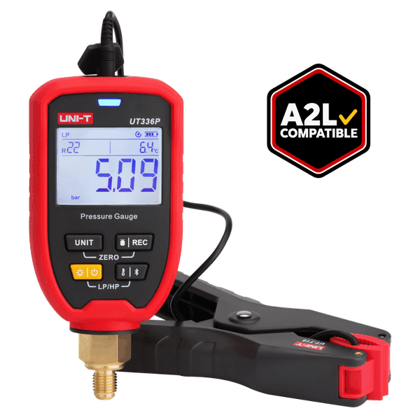 Manómetro Inalámbrico con Pinza de Temperatura Uni-Trend UT336PKIT