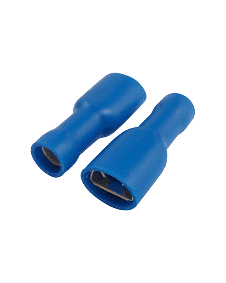 Terminal Hembra Aislada Plana Tipo Faston De 6.3mm Calibre 16-14Awg BM291