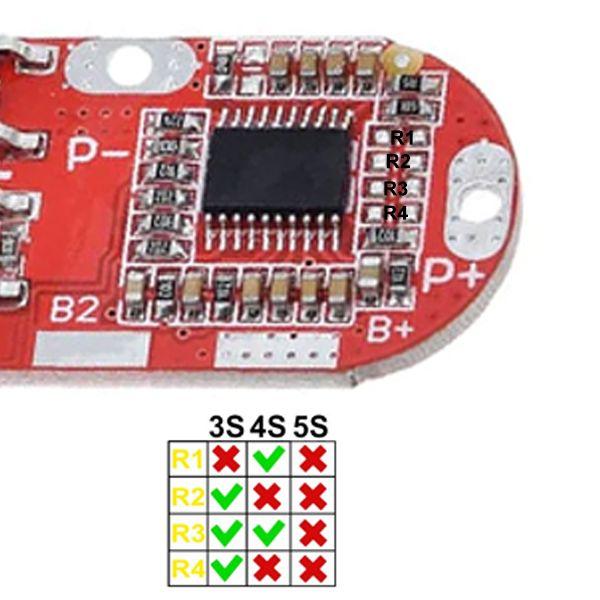 Circuito BMS para 3 celdas 25A BMS3S25A