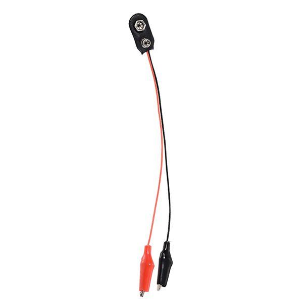 BRPCAIMAN Broche 9V con cable y salida a caimán