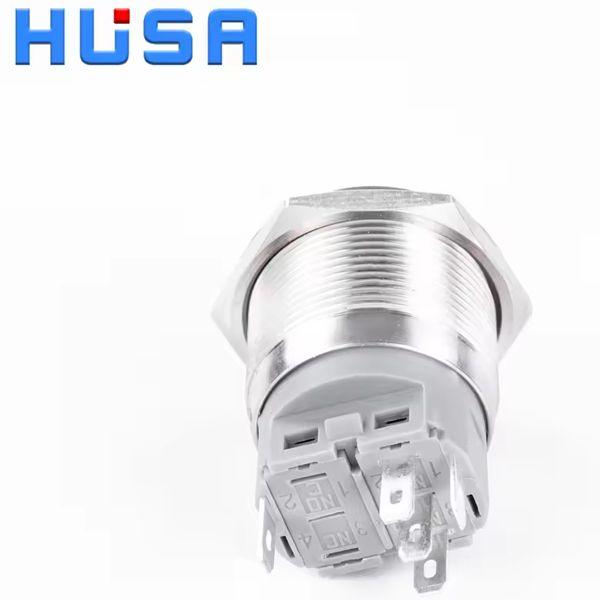 BUTT12-RGB Pulsador de 22mm de acero inoxidable IP65 luz Led