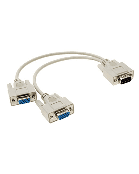 Cable En Y Vga 1 Macho Por 2 Hembras CA451