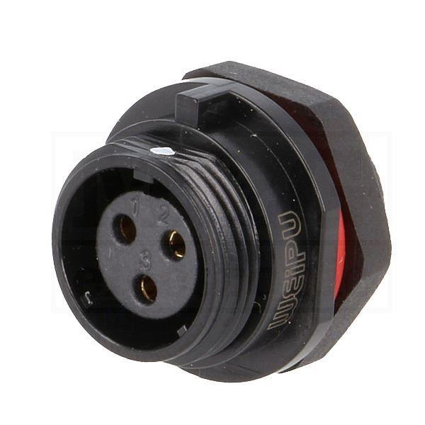 Conector Chasis Hembra 3 Pines SP11 IP68 CC11-3H