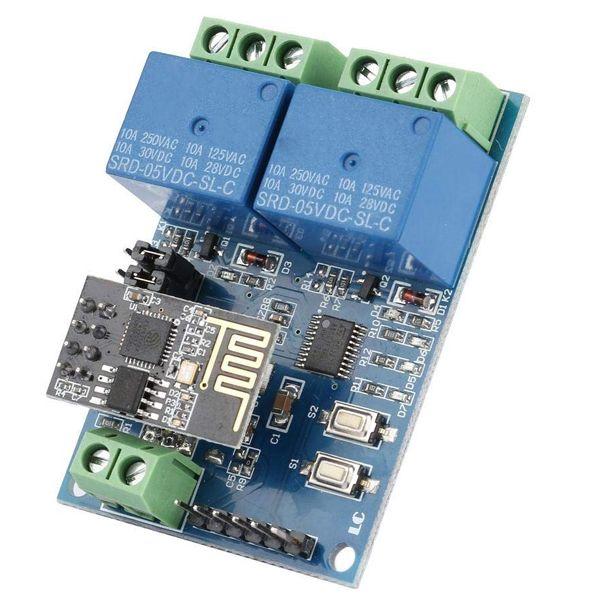 Módulo Relé 2 Canales para ESP8266 CIRF2WIFI 