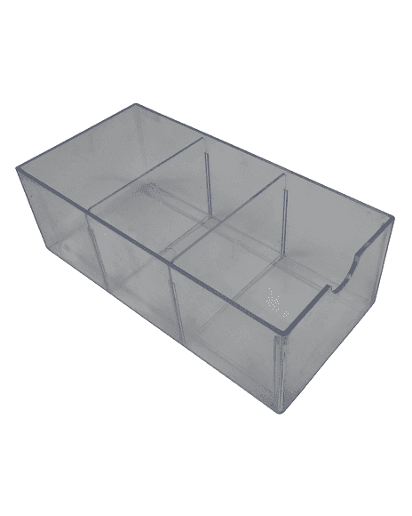 Caja Para Organizador Transparente 20cm X 10cm X 7cm De 3 Divisiones CJX3