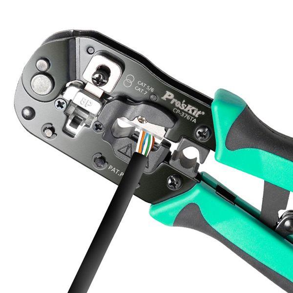 Ponchadora 3 en 1 para RJ45 Cat 5, Cat 6, Cat 7 Proskits CP376TA 