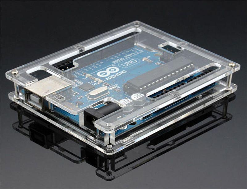 Caja Acrílica Transparente Para Protección De Placa Arduino Uno R3 En Proyectos CPARD