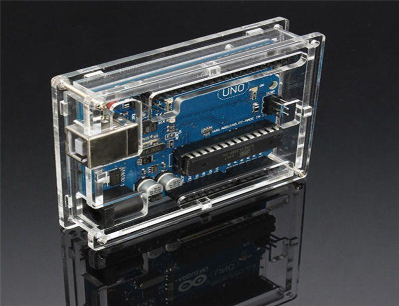 Caja Acrílica Transparente Para Protección De Placa Arduino Uno R3 En Proyectos CPARD