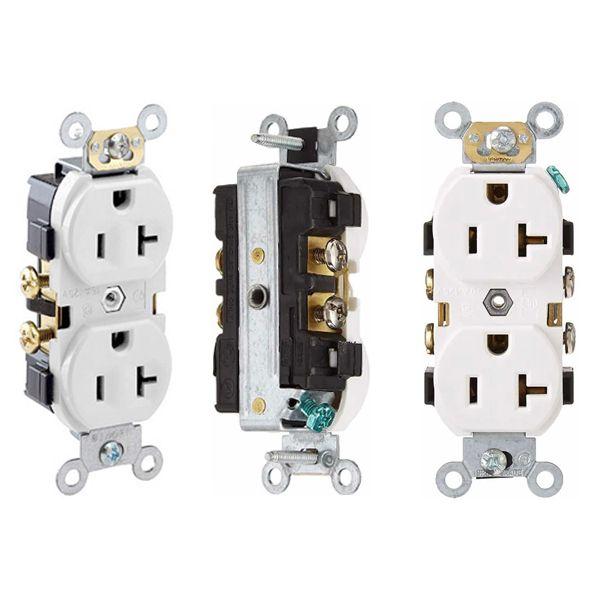 Tomacorriente Doble Nema Leviton 5-20R CR20W