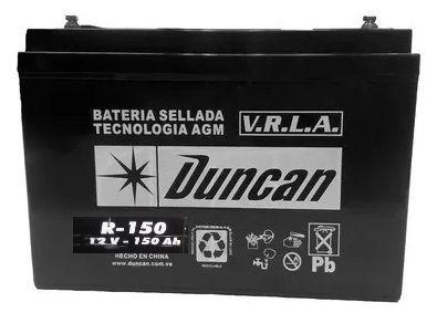 Bateria Seca AGM 12Vdc 150Ah Duncan DN150-12