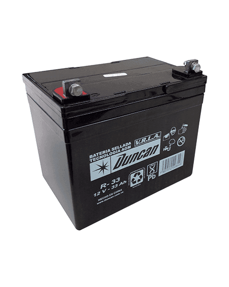 Bateria Seca AGM 12V 33Ah Duncan DN33-12