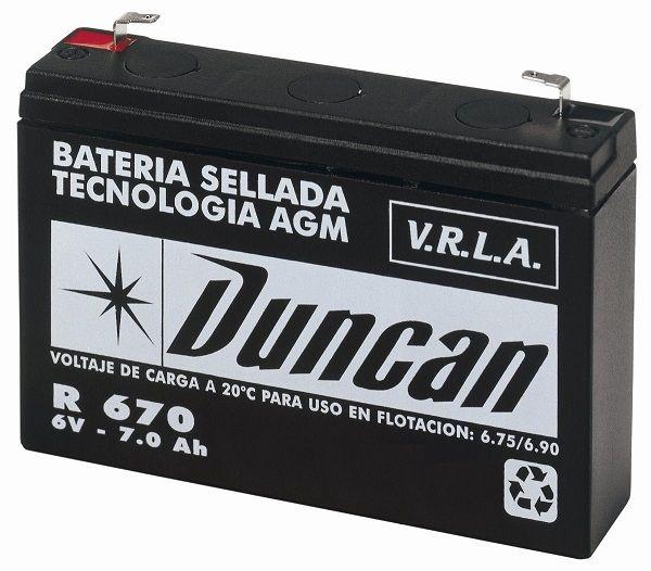 Bateria Seca AGM 6V 7Ah Duncan DN7-6