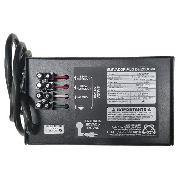 Elevador De Voltaje 2000VA 110/220Vac EF2000VA