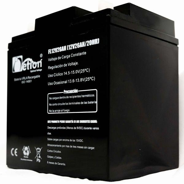 Batería Seca 12V 26Ah VLRA Netion ES26-12NET