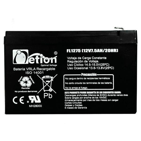 Batería Seca 12V 7.5Ah VLRA Netion ES7-12NET