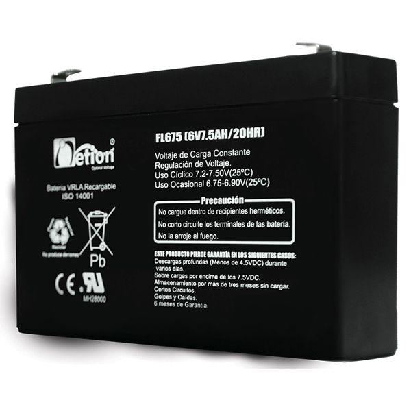 Batería Seca 6V 7.5Ah VLRA Netion ES7-6NET