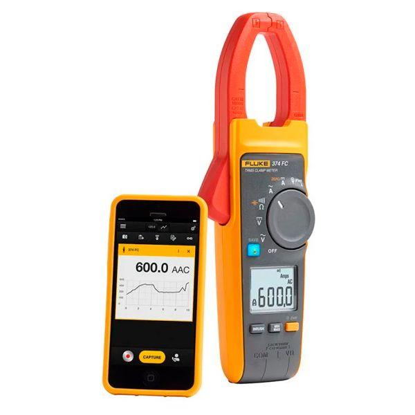 Pinza Amperimétrica De Verdadero Valor Eficaz CA/CC F374FC